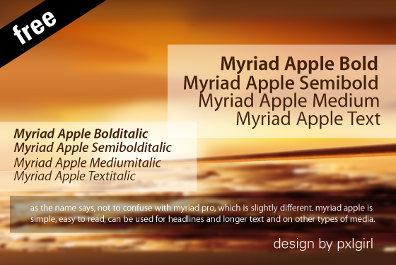 font | myriad apple